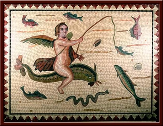 Eros ve Yunus ( Eros and the Dolphin ) 100X130 cm - 2003 